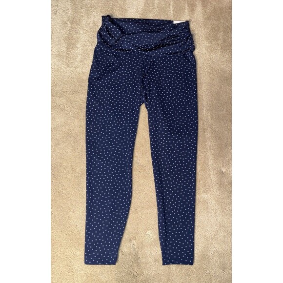 Women’s L- Nike Yoga Polka Dot Twist High Waist 7/8” Length Leggings NEW - Picture 2 of 5
